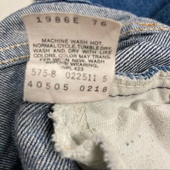 VINTAGE LEVI’S,Men’s Orange Tag, 42/32, hand measures 38X27.5, Blue, Rise 13”, - Picture 9 of 14